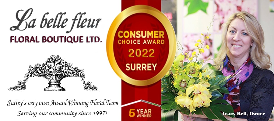 Flower Delivery to Surrey by La Belle Fleur Floral Boutique Ltd.